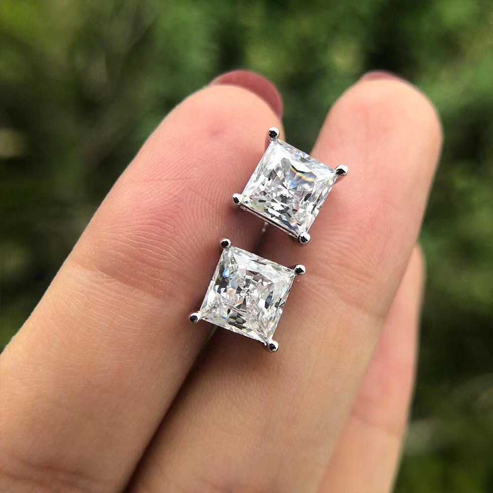 Sterling silver Square Stud Earrings